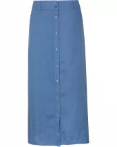 Lydia Midi Skirt - Washed Blue