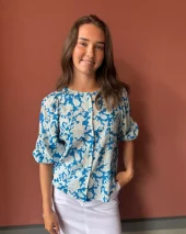 Amalie Blouse - Royal Blue Paisley
