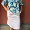 A-shape Short Skirt Cotton - Bianco