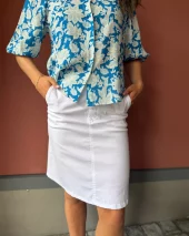 A-shape Short Skirt Cotton - Bianco