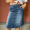 A-shape Short Skirt Oslo - Blu Denim