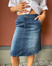 A-shape Short Skirt Oslo - Blu Denim
