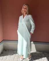 Kaftan Long Dress - Blue Mint