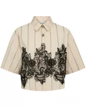 ZannaGO shirt - Beige m/sort blonde