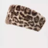 Faux Fur Leopard Print Headband