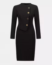 Scuba Crepe Dress - Black