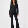 Scuba Crepe Flared Pull-On - Black