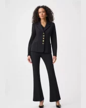 Scuba Crepe Flared Pull-On - Black