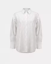Boxy Blouse w/rhinestones - Vanilla