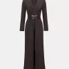 Silky Knit Wide-Leg Jumpsuit - Mocha