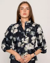 Ella Blouse - Blue Garden