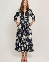 Maria Dress - Blue Garden