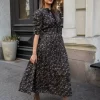 Madison Dress - Beige Botanic