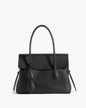 Lydia Tote Bag Grained Leather - Black