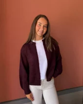 Julie Cardigan - Burgundy