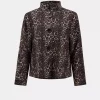 Jacquard Animal Print Trapeze Jacket