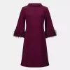 Silky A-Line Dress - Elderberry