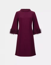Silky A-Line Dress - Elderberry