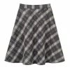Check Skirt Short - Grey