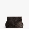 Clay Clutch Leather - Snake Chocolate