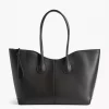 Gaia Tote Bag Leather - Black