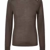 Deana Knit Blouse - Smoke