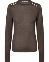 Deana Knit Blouse - Smoke