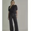 Mira Elatsic Wide Leg - Black