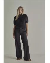 Mira Elatsic Wide Leg - Black