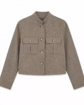 Herringbone Short Blazer
