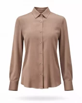 Amuse Silkebluse Classic - Nougat