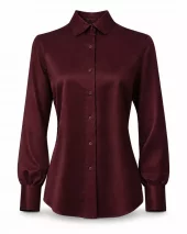 Amuse Silkebluse Classic - Burgundy
