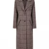 Avery Check Coat - Brown
