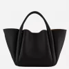 Large Satchel Bag Cowhide - Black
