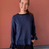 Silkebluse Dala - Navy