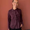 Silkebluse Lillie - Burgundy