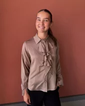 Silkebluse Lillie - Nougat