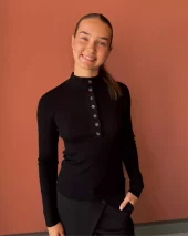 Freesia Knit Blouse - Black