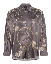 Oline Printed Blouse - Cappuchino
