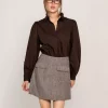 Erika Shirt - Chocolate Poplin