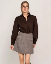 Erika Shirt - Chocolate Poplin