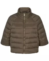 Alaska Down Quilt Cape Jacket - Smoke