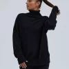 Wool Cashmere Roll Neck Jumper - Black