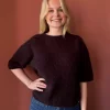 Short Sleeve Sweater - Brown