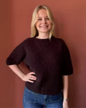 Short Sleeve Sweater - Brown
