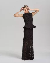 Beatrice Lace Top - Chocolate Torte