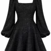 Sophie Tweed Dress - Black