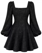 Sophie Tweed Dress - Black