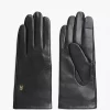 TH Elevated Chic Leather Gloves - Black