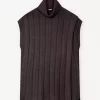 Edie, knit cape - ChocoBrown